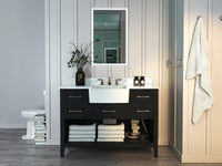 Hayley Bathroom Vanity with Sink and Carrara White Marble Top Cabinet Set