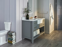 Hayley Bathroom Vanity with Sink and Carrara White Marble Top Cabinet Set