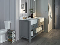 Hayley Bathroom Vanity with Sink and Carrara White Marble Top Cabinet Set