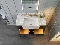 Hayley Bathroom Vanity with Sink and Carrara White Marble Top Cabinet Set