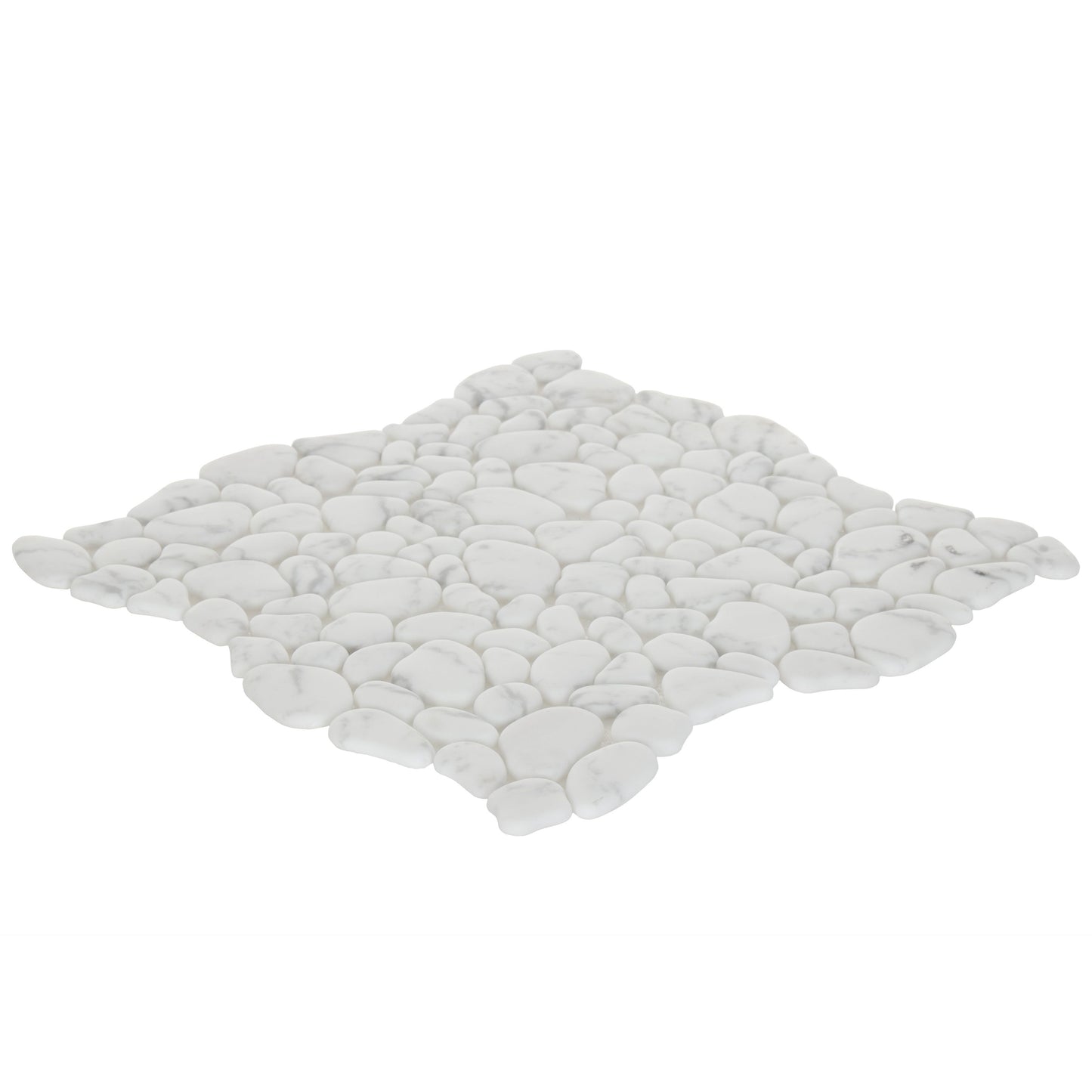 Carrara Super White Mico Crystal Pebbles Mosaic Matte