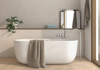 24x48 Eastern Cross Cream matte porcelain tile