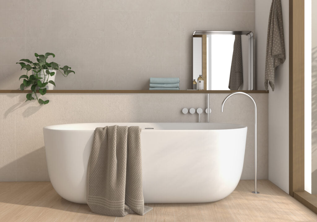 24x24 Eastern Cross Cream matte porcelain tile