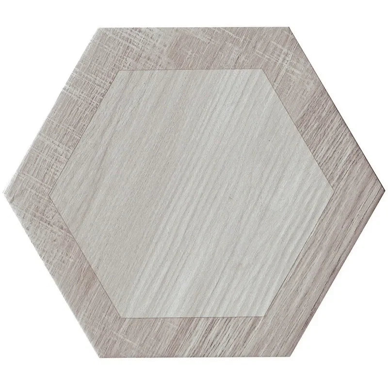 Woodline Hexagon Porcelain Tile 9.5x9.5" | 3 Colors