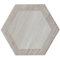 Woodline Hexagon Porcelain Tile 9.5x9.5" | 3 Colors