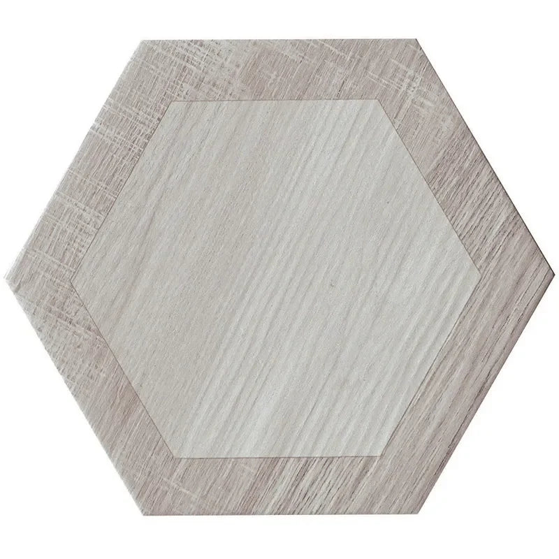 Woodline Hexagon Porcelain Tile 9.5x9.5" | 3 Colors