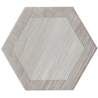 Woodline Hexagon Porcelain Tile 9.5x9.5" | 3 Colors