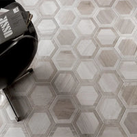 Woodline Hexagon Porcelain Tile 9.5x9.5" | 3 Colors