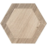 Woodline Hexagon Porcelain Tile 9.5x9.5" | 3 Colors
