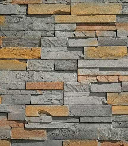 Royal Carbon Cement Ledger Stone Wall - Industry Tile
