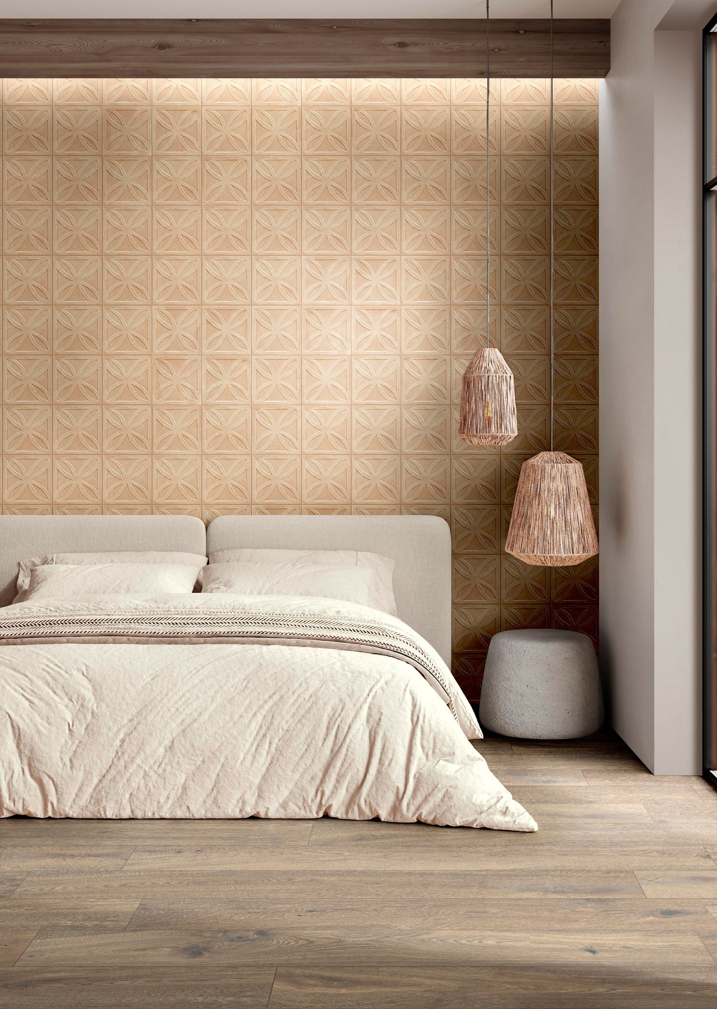 8x8 Amora 3D Structured Biscotti porcelain tile