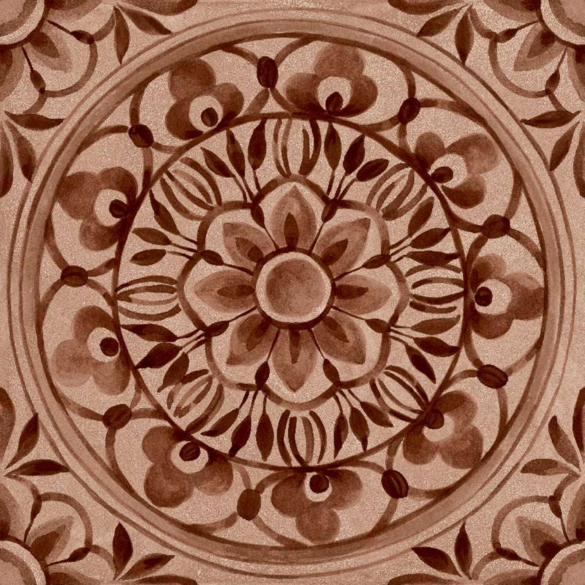 8x8 Amora Pizzo Cotto porcelain tile