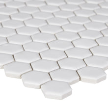 Load image into Gallery viewer, Hexagon White 1-Inch Matte Mosaic Tile - 20 pcs per case - Industry Tile