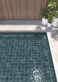 Splash Blue Gloss Porcelain Tile 6x6" | Pool Tile Collection - Tilevanity.com