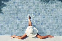 Splash Coastal Sky Gloss Porcelain Tile 6x6" | Pool Tile Collection - Tilevanity.com