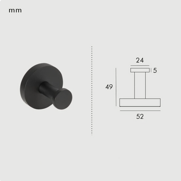 High-Quality Solid Brass Bathroom Accessories - Matte Black