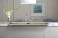 Seagrass Fossil Limestone Rectangular Above Vanity Bathroom Sink (W)16" (L)48" (H)2.5"