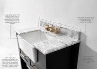 Hayley Bathroom Vanity with Sink and Carrara White Marble Top Cabinet Set