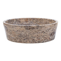 Silver Latte Travertine Natural Stone Above Vanity Bathroom Sink Polished (D)16" (H)5"