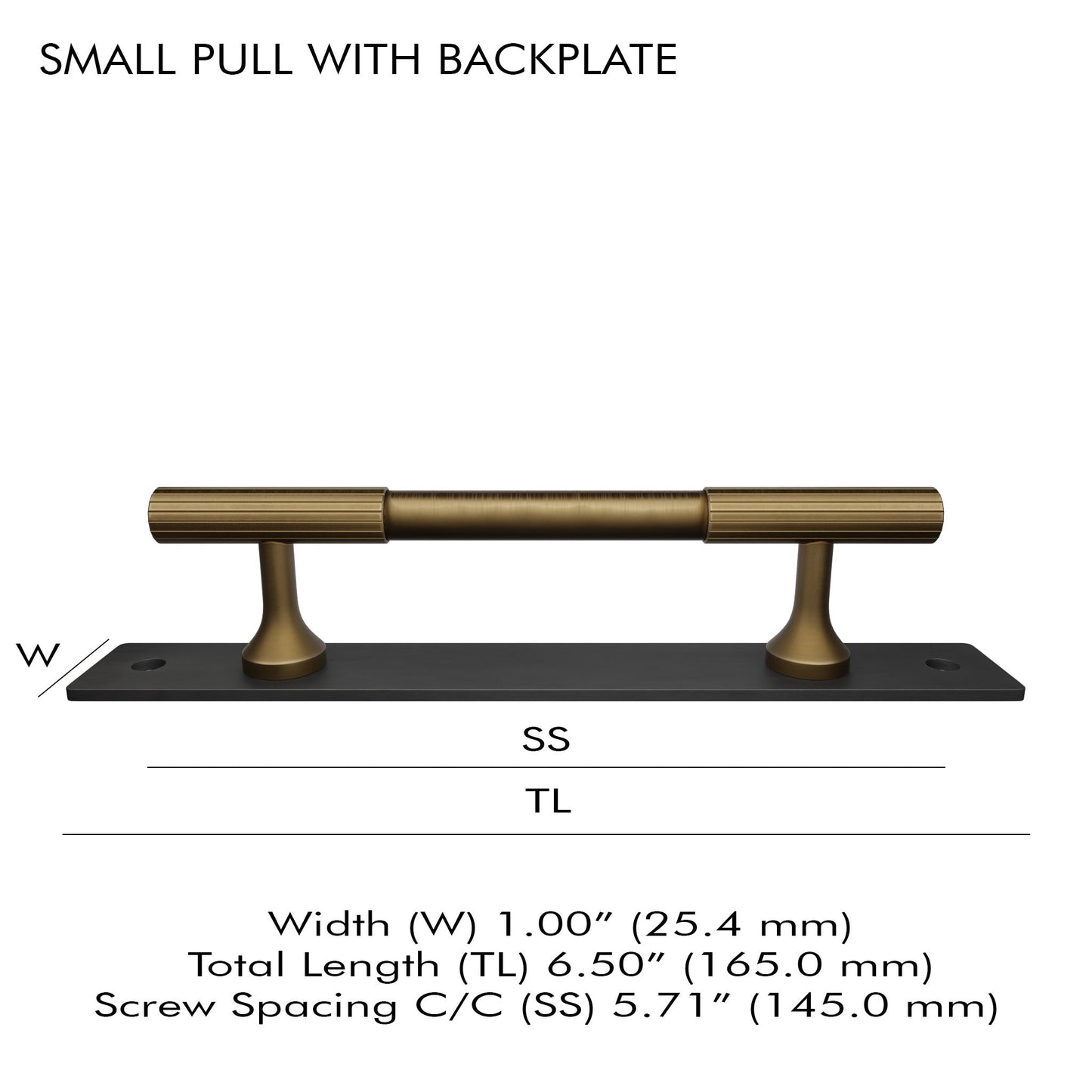 Brass Knob and Pull with Backplate