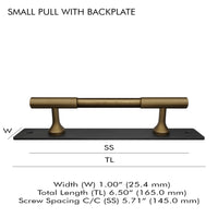 Brass Knob and Pull with Backplate