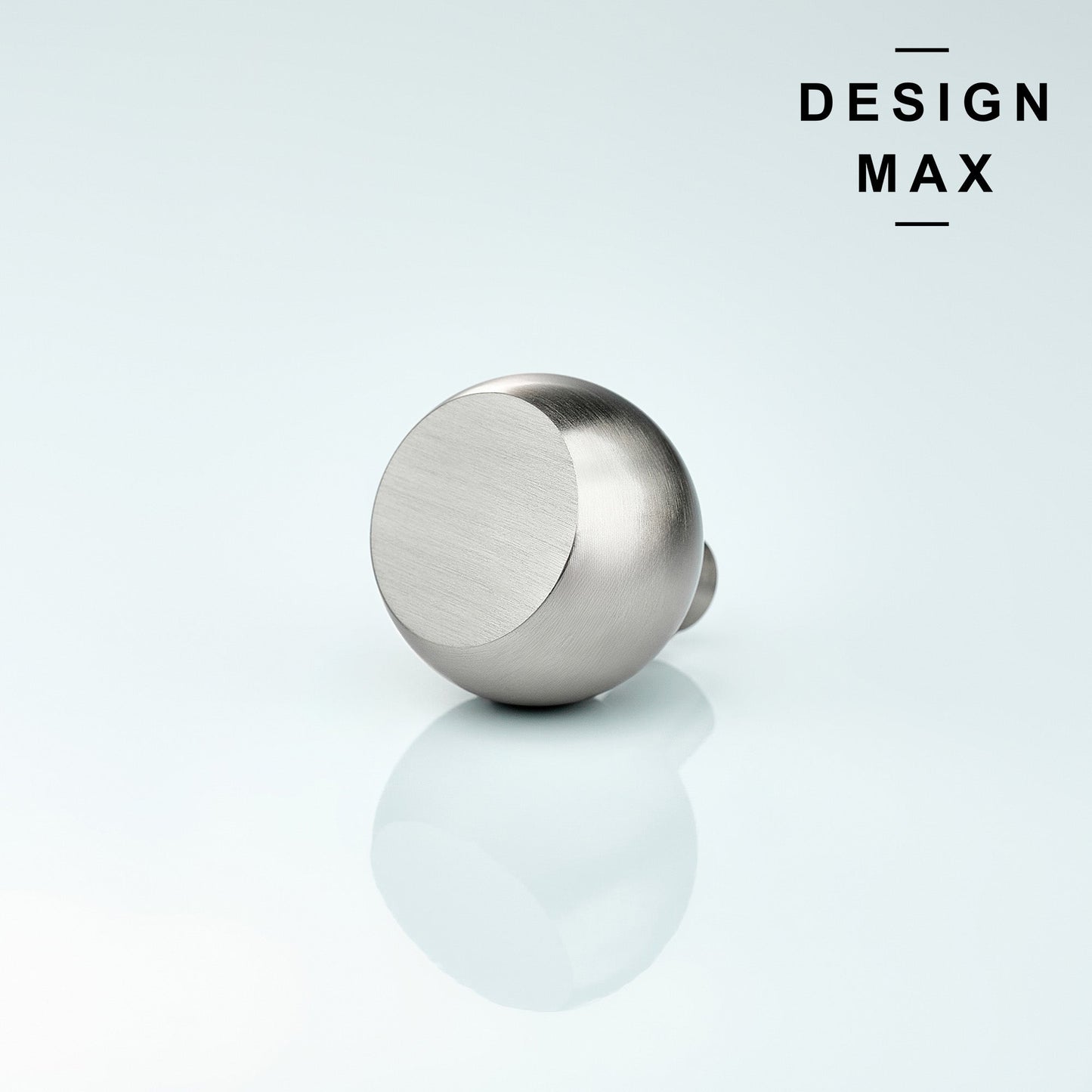 Caldon Satin Silver Solid Brass Cabinet Knob