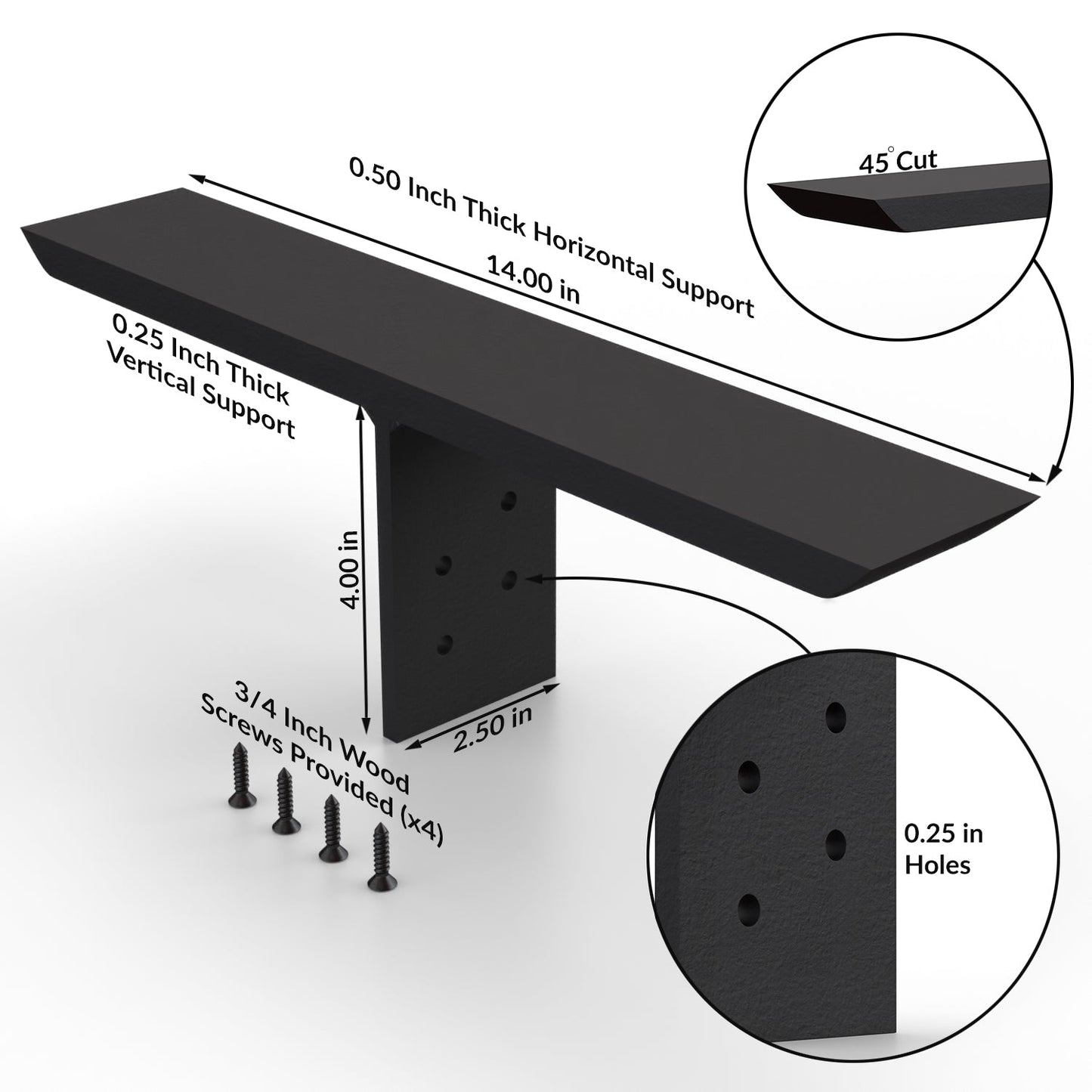 The Original™ T-Bracket Hidden Countertop Support Bracket