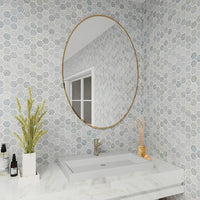 Carrara Super White 2" Hexagon Mosaic Matte