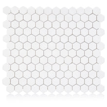 Load image into Gallery viewer, Hexagon White 1-Inch Matte Mosaic Tile - 20 pcs per case - Industry Tile