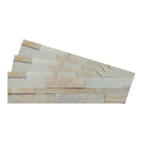 Opal Ash - Self-Adhesive 3D Peel & Stick Real Stacked Stone Tiles [Pack of 10]