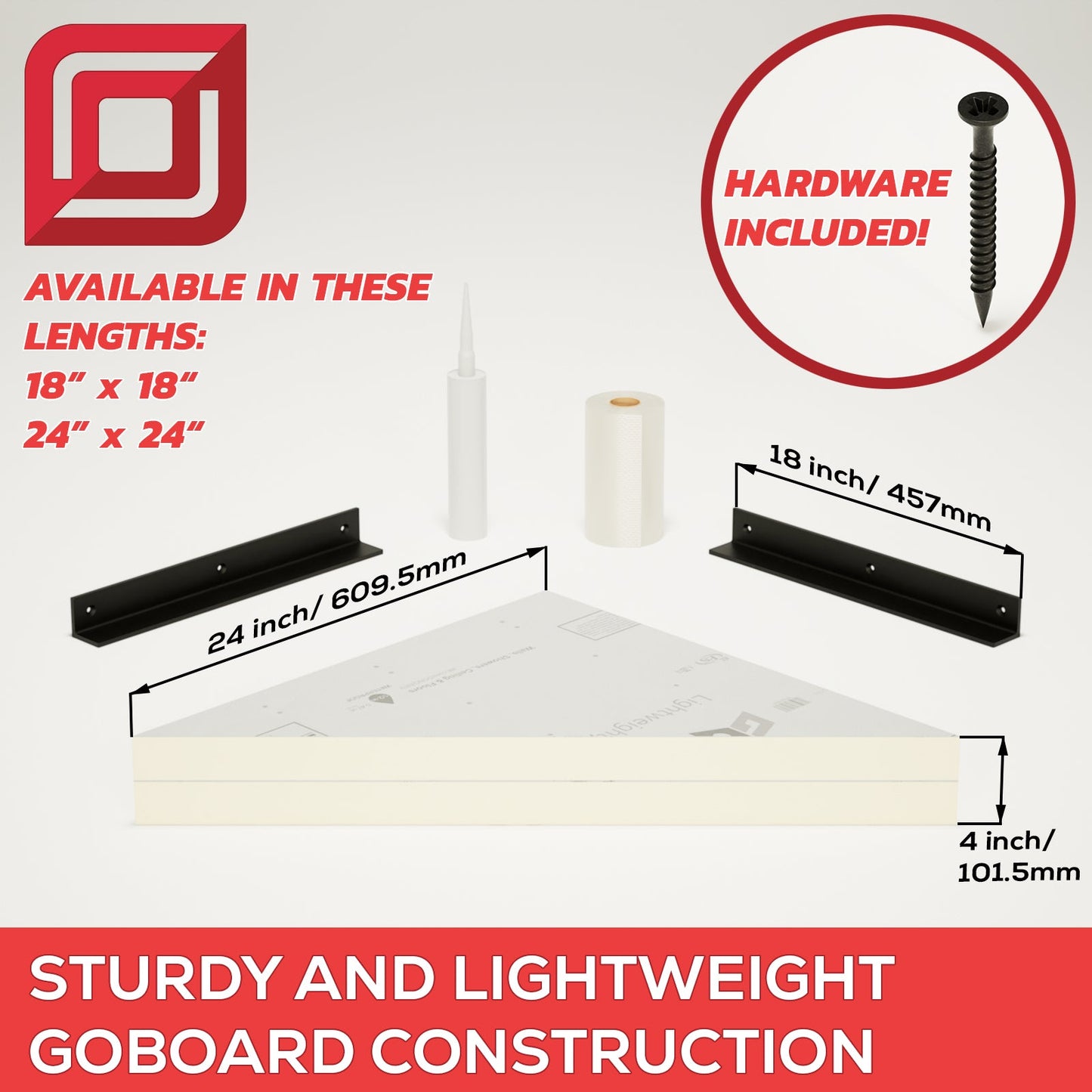 The Original™ Floating Corner Shower Bench Kit™ with GoBoard®