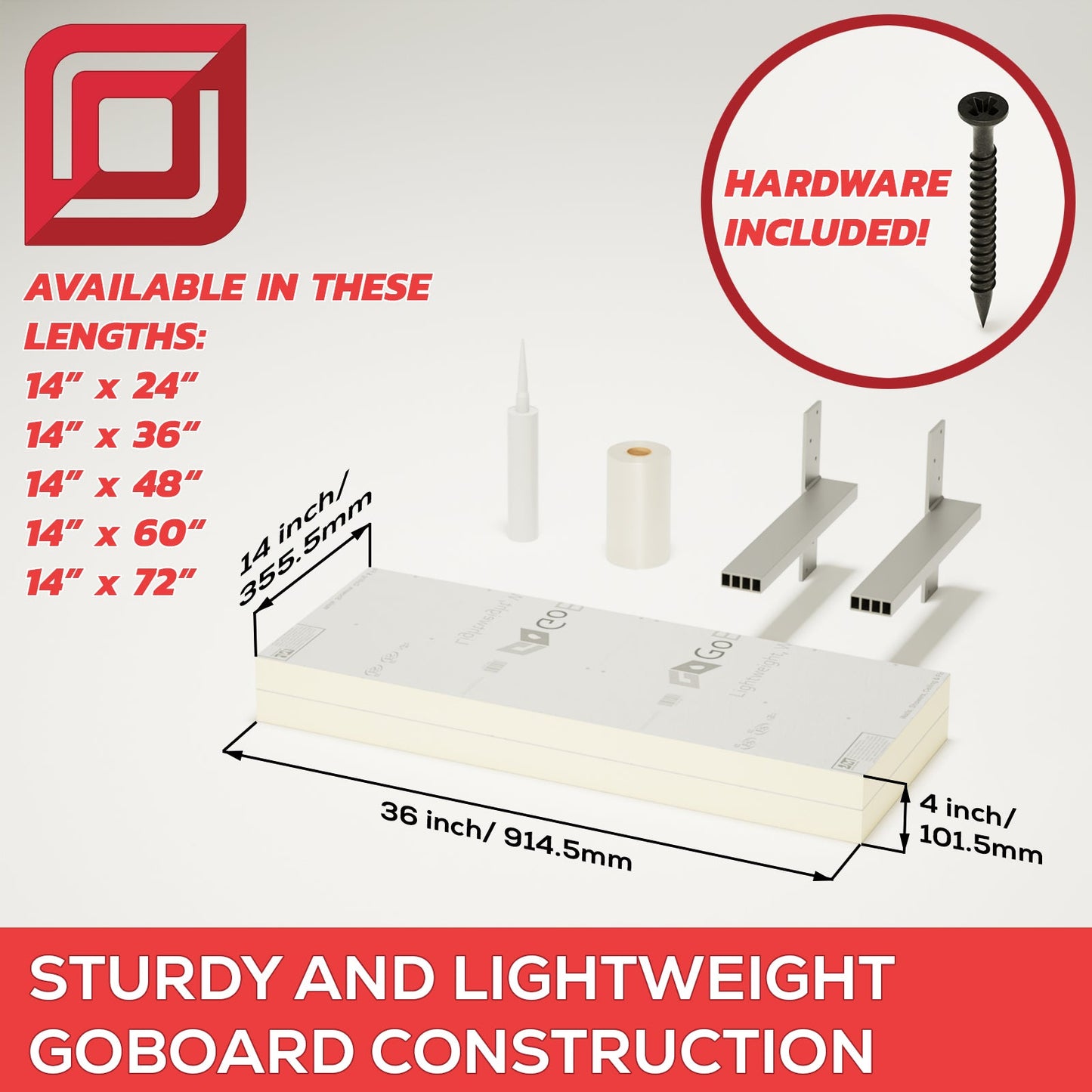 The Original™ Floating Shower Bench Kit­™ with GoBoard® & Original Shower Bench Bracket®