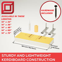 The Original™ Floating Shower Bench Kit­™ with Orange XPS Waterproof Board & Original Shower Bench Bracket®