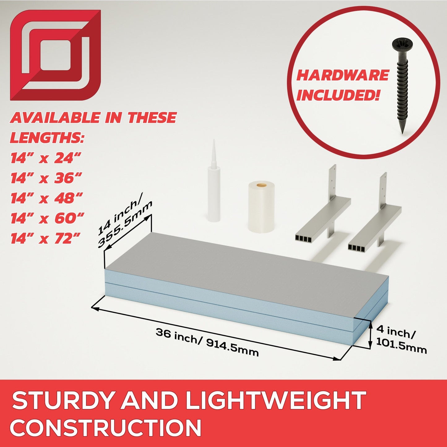 The Original™ Floating Shower Bench Kit­® with wedi® & Original Shower Bench Bracket®