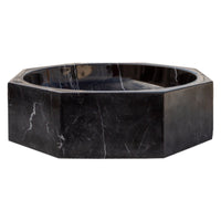 Toros Black Marble Octagon Above-vanity Bathroom Sink Polished (D)16" (H)5"