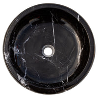 Toros Black Marble Above Vanity Bathroom Vessel Sink Polished (D)16" (H)5"