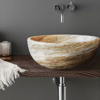 Traonyx Natural Stone Above Vanity Bathroom Sink Honed (D)16" (H)6"