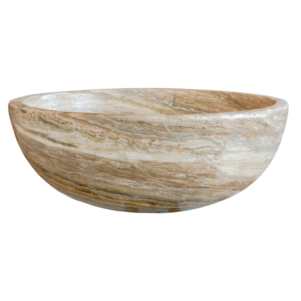 Traonyx Natural Stone Above Vanity Bathroom Sink Honed (D)16" (H)6"