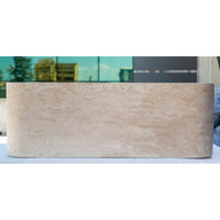 Troia Light Travertine Rectangular Farmhouse Kitchen Sink Honed (W)18" (L)30" (H)10"