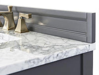 Adeline Bathroom Vanity with Farmhouse Sink and Carrara White Marble Top Cabinet Set