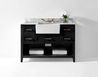 Hayley Bathroom Vanity with Sink and Carrara White Marble Top Cabinet Set