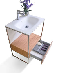 Tory Bathroom Vanity with Solid Surface Top Cabinet Set with Mirror