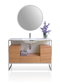 Tory Bathroom Vanity with Solid Surface Top Cabinet Set with Mirror