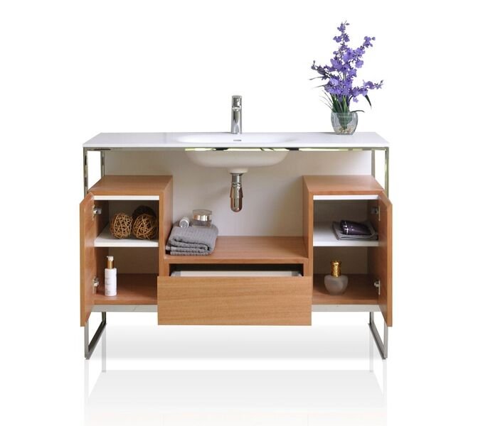 Tory Bathroom Vanity with Solid Surface Top Cabinet Set with Mirror