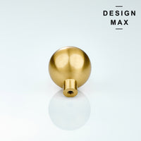 Caldon Matte Brass Solid Brass Cabinet Knob