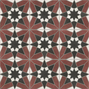 8x8 Splendor Burgundy porcelain tile - Industry Tile