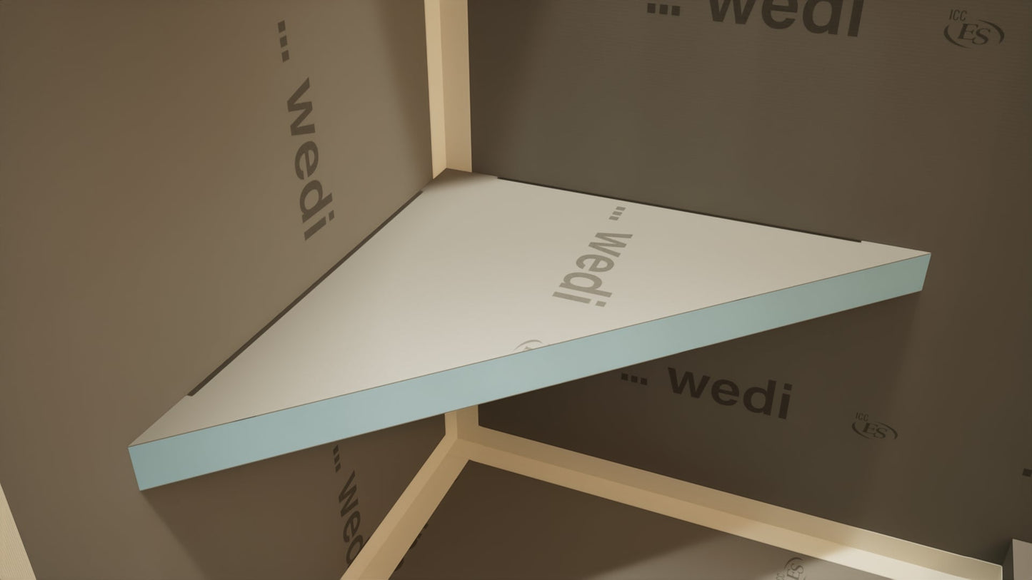 The Original Floating Corner Shower Bench Kit™ with wedi®