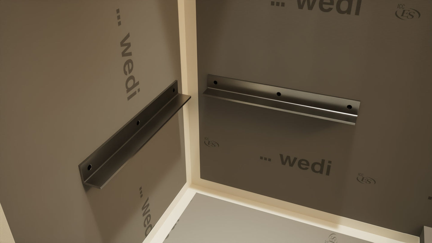 The Original Floating Corner Shower Bench Kit™ with wedi®