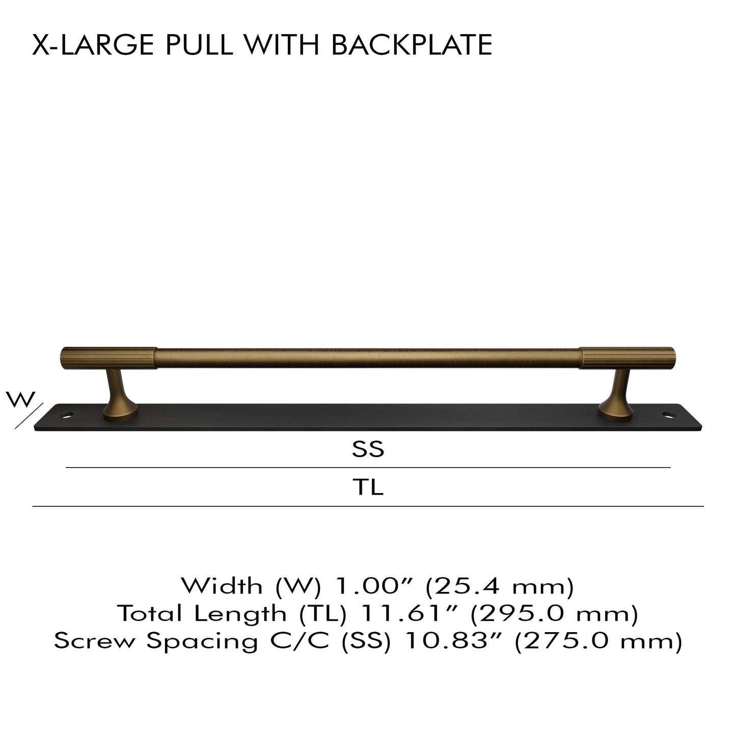 Brass Knob and Pull with Backplate