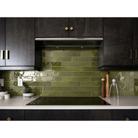 Basil Green Gloss Ceramic Tile Collection – 4x4 | 2.6x16 | Pencil Trim  SKU: CRE-BAS-PEN